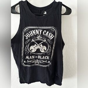 Black Johnny Cash tank top